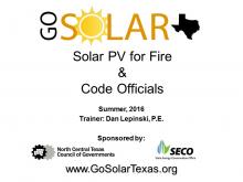 Solar PV for Fire and Code Officials